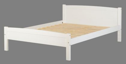 Amber Double Bed 4'6ft - White