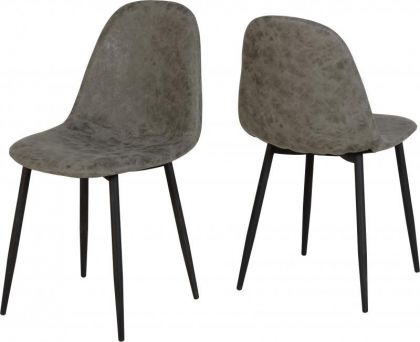 Athens Grey Fabric Dining Chair (SOLD as pair)