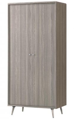 Belvoir Oak 2 Door Wardrobe - Grey