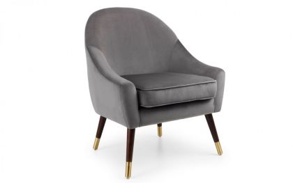 Elliot Armchair - Grey Velvet