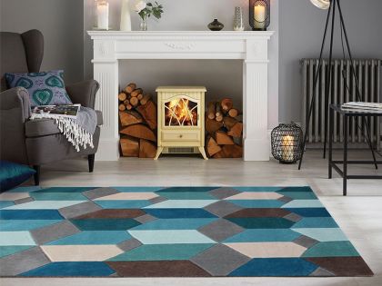 Infinite Scope Rug 160x230 - Blue