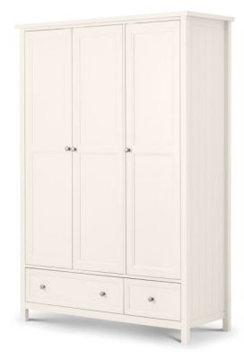 Maine 3 Door Combination Wardrobe - Surf White