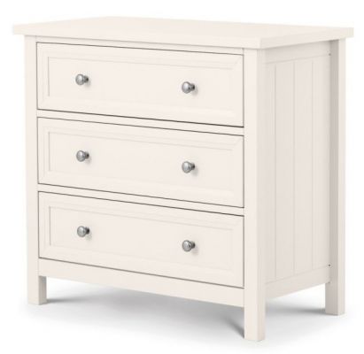 Maine 3 Drawer Chest - Surf White