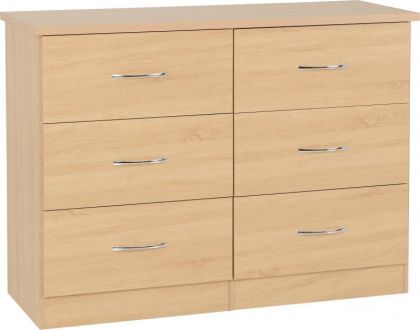 Nevada 6 Drawer Chest - Sonoma Oak Effect