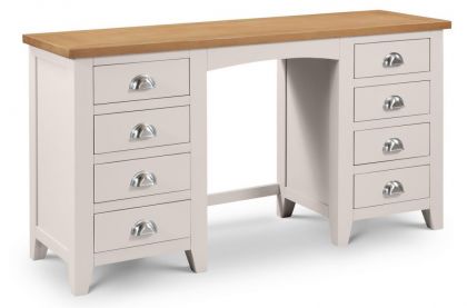 Richmond Twin Pedestal Dressing Table - Elephant Grey