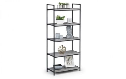 Staten Tall Bookcase - Concrete Effect