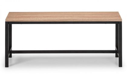 Tribeca Sonoma Oak Bench - Oak / Charcoal Grey