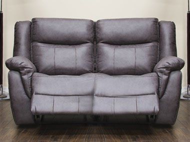 Walton Fabric 2 Seater Recliner Sofa 2RR - Dark Grey