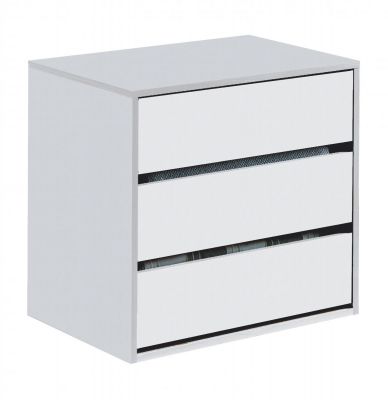 Arctic Drawer Unit 3 Drawer High Gloss White