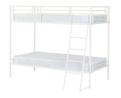 Brandon Metal Bunk Bed - White