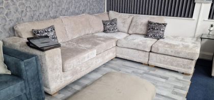 Deluxxey Fabric LHF Sofa - Oslo Latte