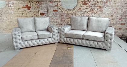 Antony Fabric Suite 3+2 - Marble Silver