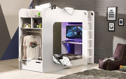 Impact Gaming Bunk Bed - White