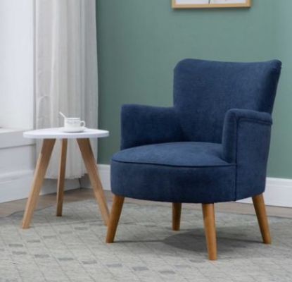 Keira Fabric Armchair - Midnight Blue