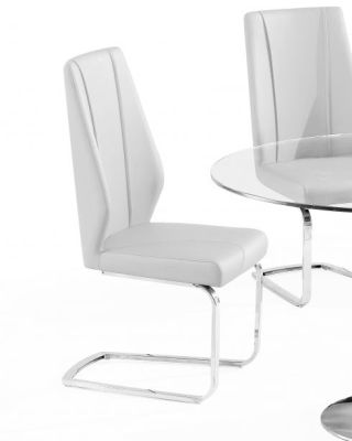 Majuba PU Chair & Stainless Steel White