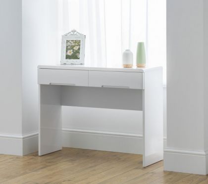 Manhattan Dressing Table with 2 Drawers - White