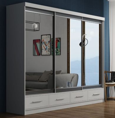 Margot Sliding Wardrobe 250cm - White