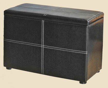 Odessa Ottoman PU Black