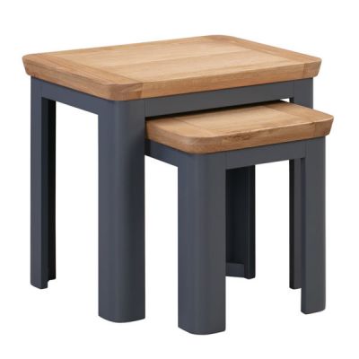 Treviso Nest of 2 Tables - Midnight Blue