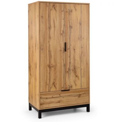 Bali 2 Door 1 Drawer Wardrobe - Oak