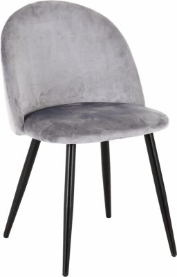 Marlow Dining Chair - Grey Velvet (Sold in 4s)