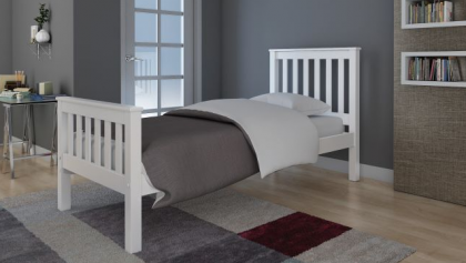 Rio Small Double Bed 4ft - White