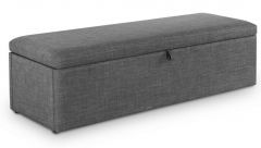 Sorrento Fabric Blanket Box - Slate Grey Linen