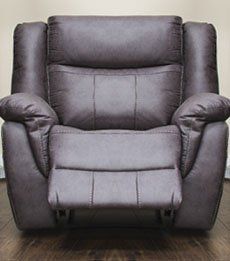 Walton Fabric 1 Seater Recliner Sofa - Dark Grey