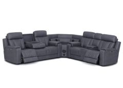 Angelo Sectional Sofa - Grey (3c-Elm-Con-Rec)