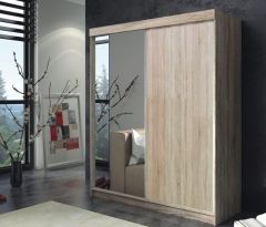 Ruby Sliding Wardrobe 150cm - Sonoma Oak