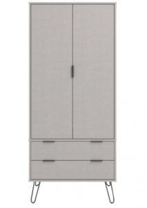 Augusta 2 Door 2 Drawer Wardrobe - White