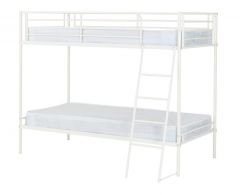 Brandon Metal Bunk Bed - White