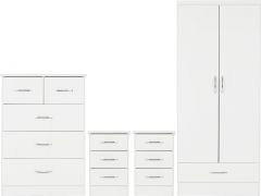 Nevada Bedroom Set - White High Gloss