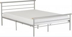 Orion Metal Small Double Bed 4ft - Silver