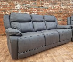 Pembroke Fabric 3 Seater Recliner Sofa - Slate